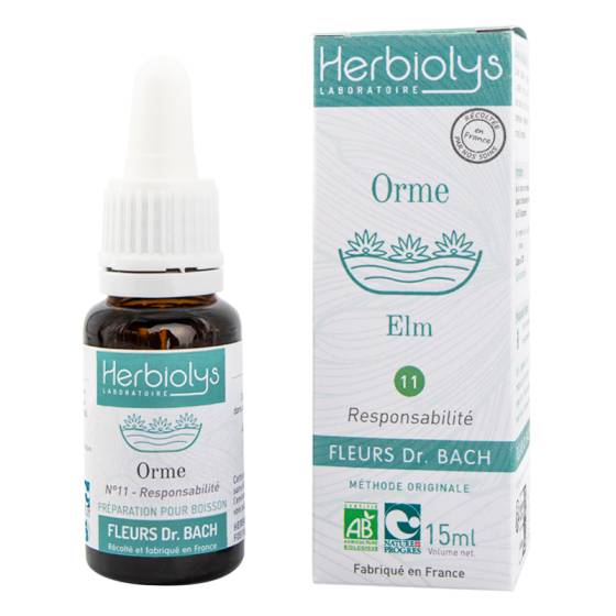Elixir floral de Bach n°11 Elm (Orme) frais BIO – Fleur Dr Bach Herbiolys