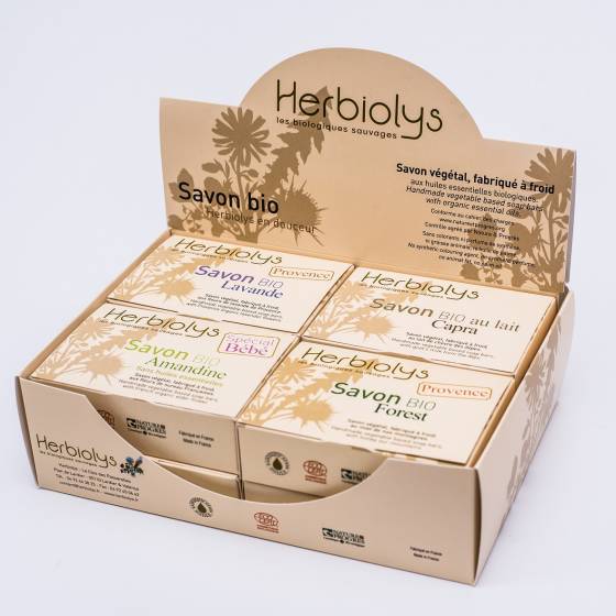 Coffret 8 savons à froid bio panaché Herbiolys