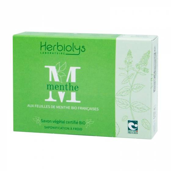 Savon à froid Menthe certifié BIO Nature & Progrès – Herbiolys