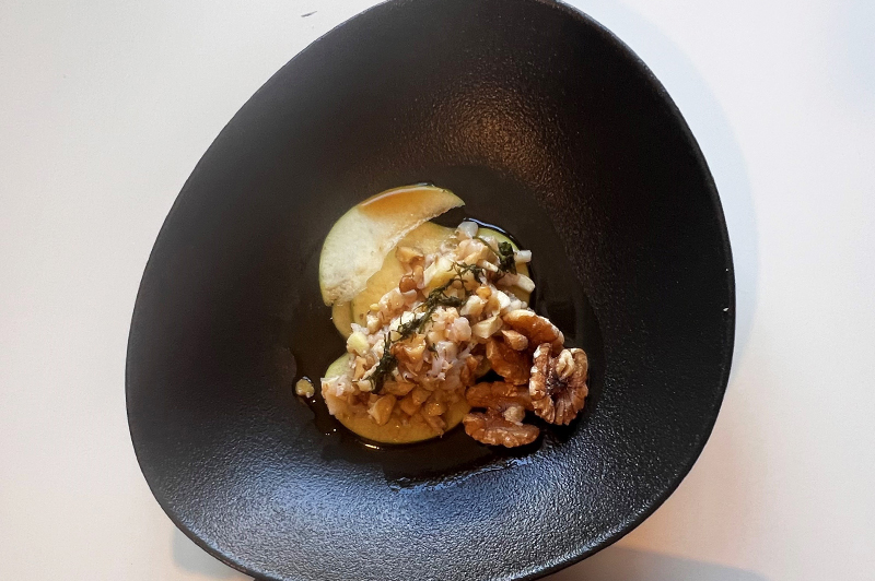 Recette tartare de Saint-Jacques et huile de noix bio Herbiolys